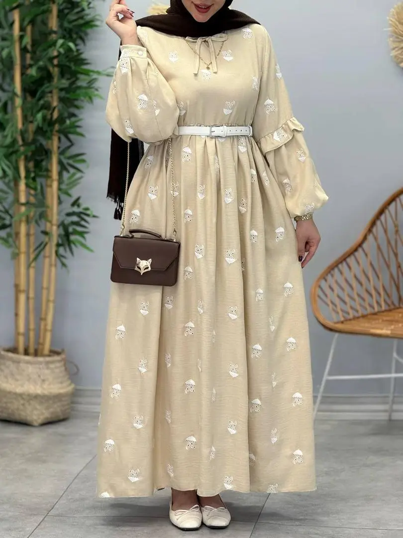 3471- پیراهن گلدوزی روژین